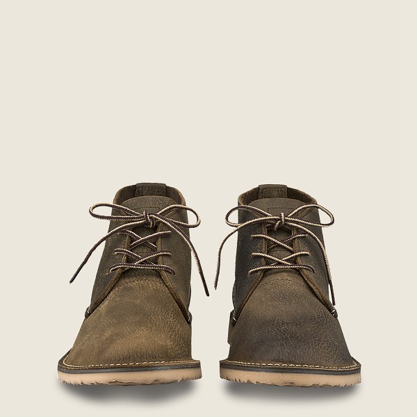 Red Wing Heritage Ayakkabı Erkek - Weekender - Chukka Roughneck Deri - Zeytin Yeşili - 07AVUIRTJ